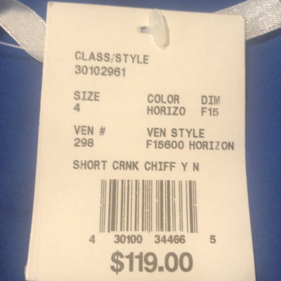 David’s Bridal sz 4 style #F15600 Royal Blue Horizon Chiffon  NWT - Picture 12 of 17